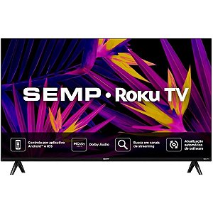 Smart TV Semp 32" LED HD Roku Wi-Fi HDMI USB R6610