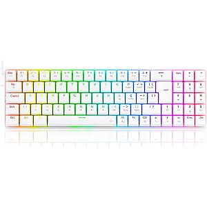 Teclado Gamer Redragon Ashe 75% RGB ABNT2 Branco Switch Azul