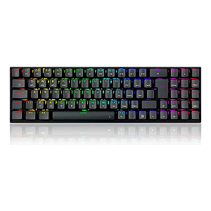 Teclado Mecânico Gamer Zed Pro Rgb Preto Switch Marrom