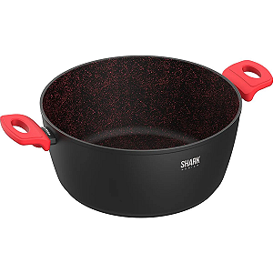 Panela Polishop iChef 28cm Antiaderente Indução Vermelha