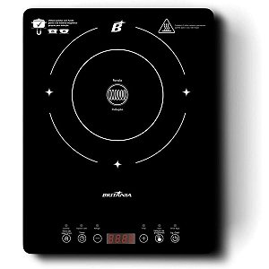 Cooktop Portátil Indução Britânia BCTE10A Touch 127V