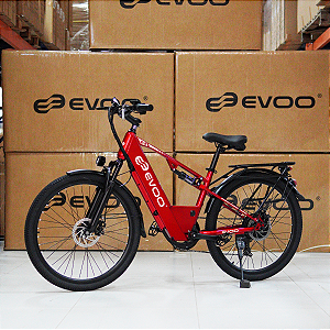 Bike Elétrica Evoo Tank 500W 48V Freio Disco Aro 26 Vermelho
