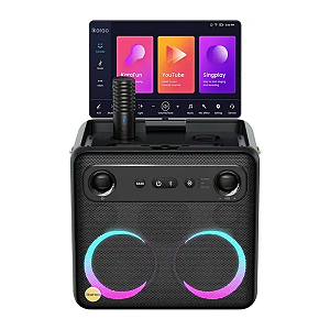 Caixa de Som Karaokê Joog iKarao Break X2 600W Tela 10,1"