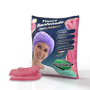 TOUCA DESCARTÁVEL ROSA PINK C/100 UN- PROTDESC