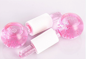 ESFERA  PEQUENA - ROSA COM GLITER
