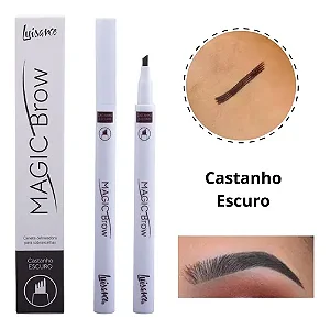 Caneta Delineadora Para Sobrancelha Magic Brow Luisance Castanho Escuro