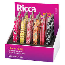 Pinças Fancy Ricca Color - UNIDADE