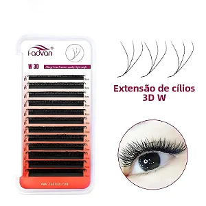 Cílios Fadvan 3D W 0,07 D Tamanho Mix 8-14mm