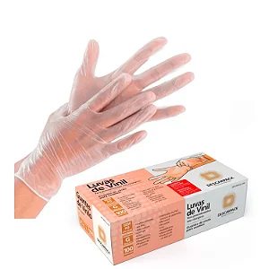 LUVA VINIL DESCARPACK  SEM PÓ - TAM- M