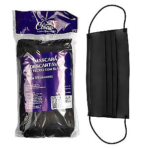 Mascara Descartavel Santa Clara 50 Un - Preta