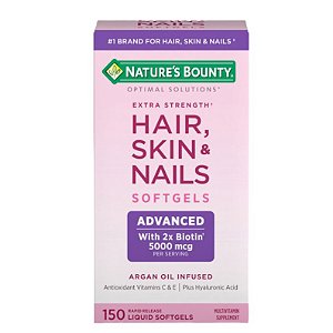 HAIR, SKIN & NAILS NATURE'S BOUNTY 2X MAIS BIOTINA 150 SOFTGELS