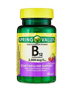 Vitamina B12  2.500 mcg -fast dissolve sabor cereja