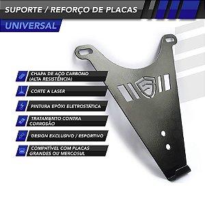 Suporte Reforço De Placas Universal - Mod. Grande E Mercosul