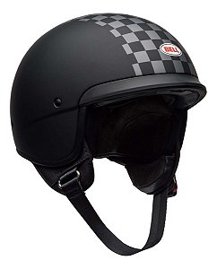 Capacete Bell Scout Air Matte Black White Quadriculado Old School