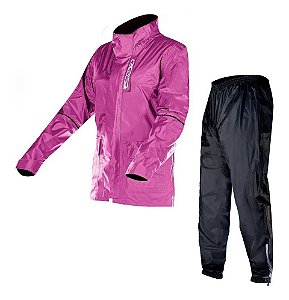 Capa De Chuva Feminina Ls2 Fluxus Lady Evo Rosa Pink