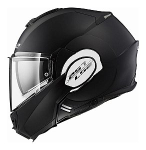 Capacete Ls2 Escamoteável Valiant Ff399 Preto Fosco