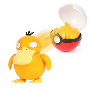 Brinquedo Pokemon Psyduck Na Pokebola Boneco Articulado em