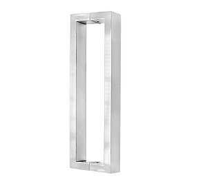 Puxador Porta Retangular 1000mm Inox Escovado - Silvana