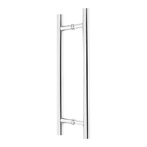 Puxador Porta Tubular 400mm Inox Escovado - Silvana