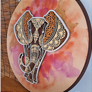 Mandala Elefante Indiano - 50 cm