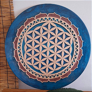 Mandala Flor da Vida resinada - 60cm