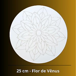 Flor de Vênus - Mandala para pintar MDF Branco