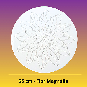 Flor Magnólia - Mandala para pintar com MDF branco