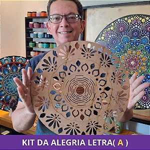 LETRA (A) KIT ALEGRIA INDIVIDUAL / Moldes Mandala Fácil