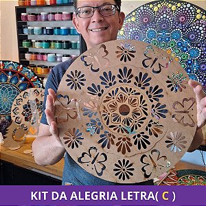 LETRA (C) KIT ALEGRIA INDIVIDUAL / Moldes Mandala Fácil