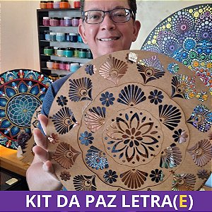 LETRA (E) KIT PAZ INDIVIDUAL / Moldes Mandala Fácil