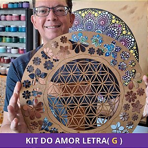 LETRA (G) KIT AMOR INDIVIDUAL / Moldes Mandala Fácil
