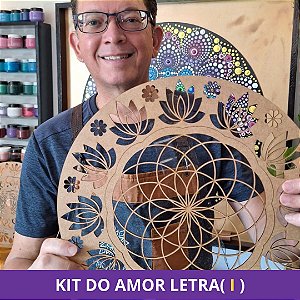 LETRA (I) KIT AMOR INDIVIDUAL / Moldes Mandala Fácil