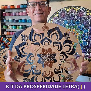 LETRA ( J ) KIT PROSPERIDADE INDIVIDUAL / Moldes Mandala Fácil