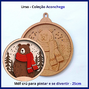 Urso - mdf crú para pintar