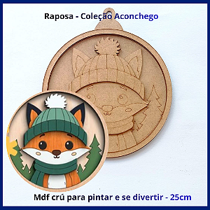 Raposa - mdf crú para pintar