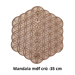 Mandala 3D dos Chakras - mdf crú