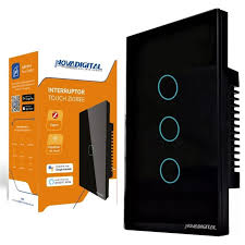 Interruptor Novadigtial Zigbee 4x2 Preto 3 Botão