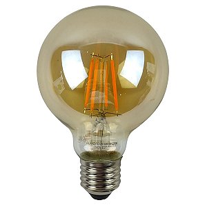 LÂMPADA FILAMENTO LED GLOBO G80 4W AMBAR 2200K GALAXY