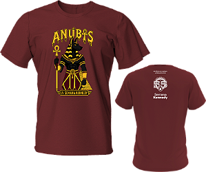 Camiseta Poliamida Ultra proteção UV Equipe Vinho ANÚBIS (Infanto-Juvenil Masculino e Feminino)