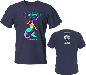Camiseta Poliamida Ultra proteção UV Equipe Azul KRATON (Masculino Corte Tradicional, Feminino Corte Baby Look)