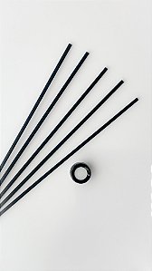 5 Varetas de fibra + Tampa para difusor de ambiente Preta