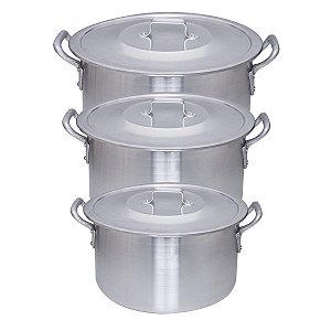 Kit Panela Caçarola Hotel Nº30/32/34 - PARAISO DO COZINHEIRO