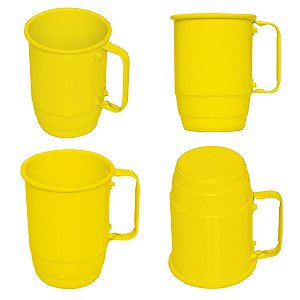 Caneca 500 ml Personalizar de Alumínio Amarela Chopp e Cerveja Pint