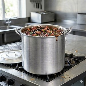 Caldeirão em Alumínio Polido Resistente - Escolha o Tamanho