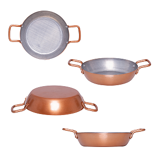 Kit 20 Frigideiras Pergaminho N24 cor Cobre com Tampa de Vidro N24 - ESPECIAL