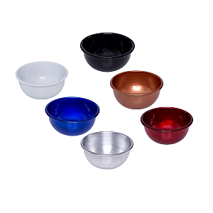 Mini Tigela Cumbuca Bowl em Alumínio 650 ml - Cores e Quantidades