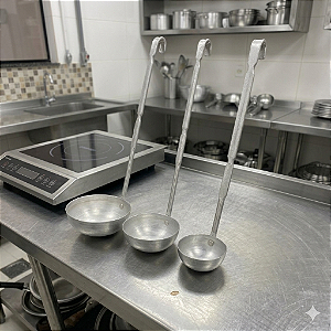 Concha de Feijão e Sopas em Alumínio – Escolha o Tamanho e Quantidade