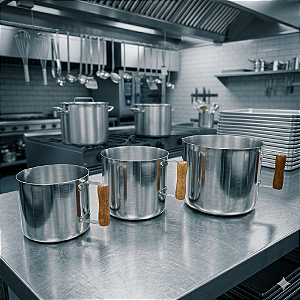 Caneca de Alumínio Pegador de Madeira – Escolha o Tamanho e Quantidade