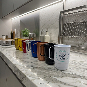 Caneca Alumínio 500ml para Chopp Lisa Personalizável – Escolha a Cor e Quantidade