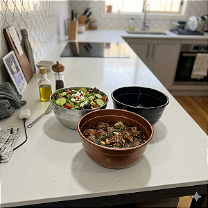 Saladeira Bowl Grande Resistente em Alumínio - Escolha a Cor